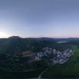 Nighttime over the woods