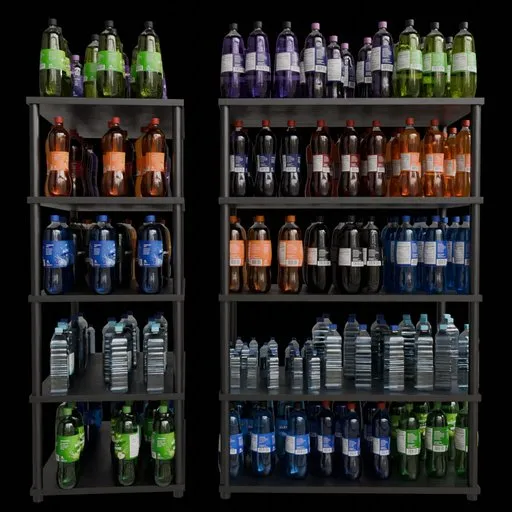 Arranged Drink Store Display