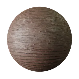 High-resolution raw wood PBR texture with detailed grains and textures, suitable for 3D modeling and rendering.