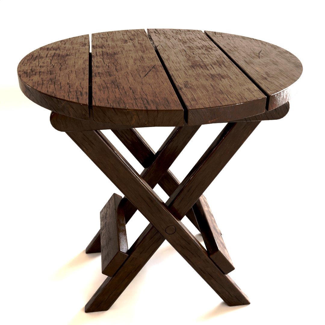 Wooden Table FREE 3D Table models BlenderKit