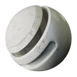 Fine-grained, weathered white plastic texture for PBR rendering compatible with Blender 3D and other 3D apps.