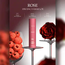 Rose theme perfume mockup