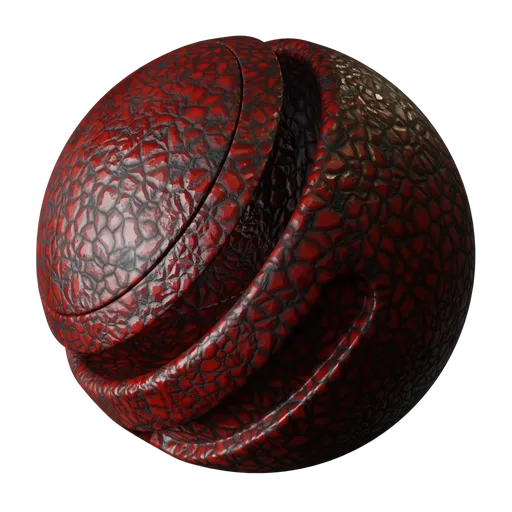 Procedural Red Reptile Skin