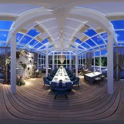 Nighttime Glasshouse Wedding