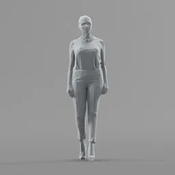 Lowpoly Female Walking