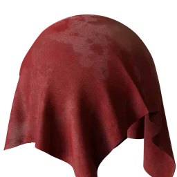 High-resolution PBR red velvet fabric texture for Blender 3D and other 3D applications.