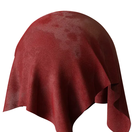 High-resolution PBR red velvet fabric texture for Blender 3D and other 3D applications.