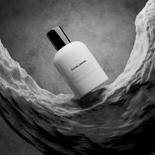 Monochrome Rock Cosmetic Bottle Showcase