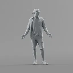 Lowpoly Male Standing