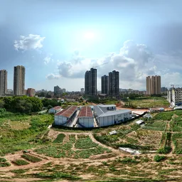 Highsky building green tree