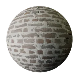 Old Brown Brick with White Mortar
