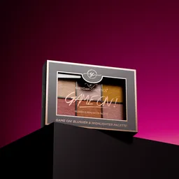 Cosmetics highlighter box on podium