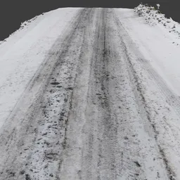 Winter Snow Dirt Road Photoscan