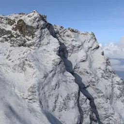 Large Mountain Snow Peak Scan