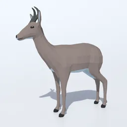 Low Poly Mountain Reedbuck