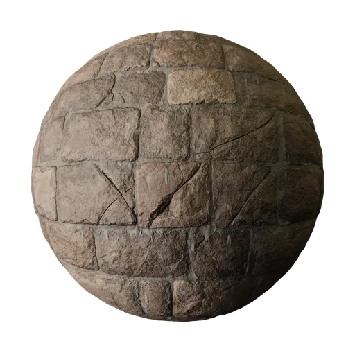 Clean Dark Brown Medieval Castle Wall
