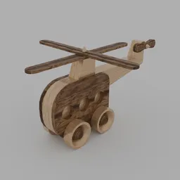 Wood Helicopter Toy