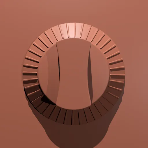 3D sculpting brush tool tip for creating detailed industrial knob shapes in 3D modeling software.