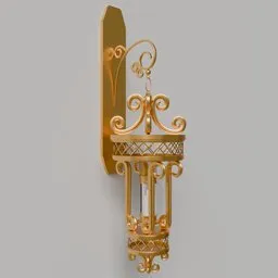 Ornate Wall Mounted Candle Lantern