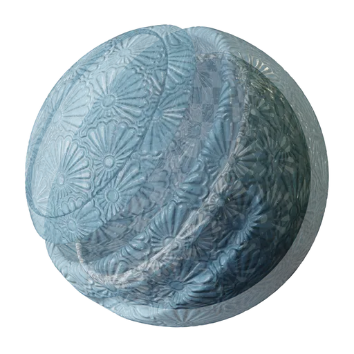 Decorative blue glass