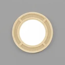Round Rattan Mirror