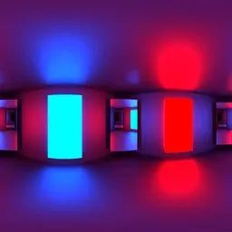 Blue and Red Lighting Studio HDR