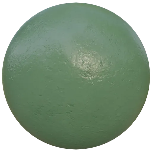 Green Blistred Paint texture for 3D modeling in Blender, PBR organic material with adjustable hue, 2k resolution.