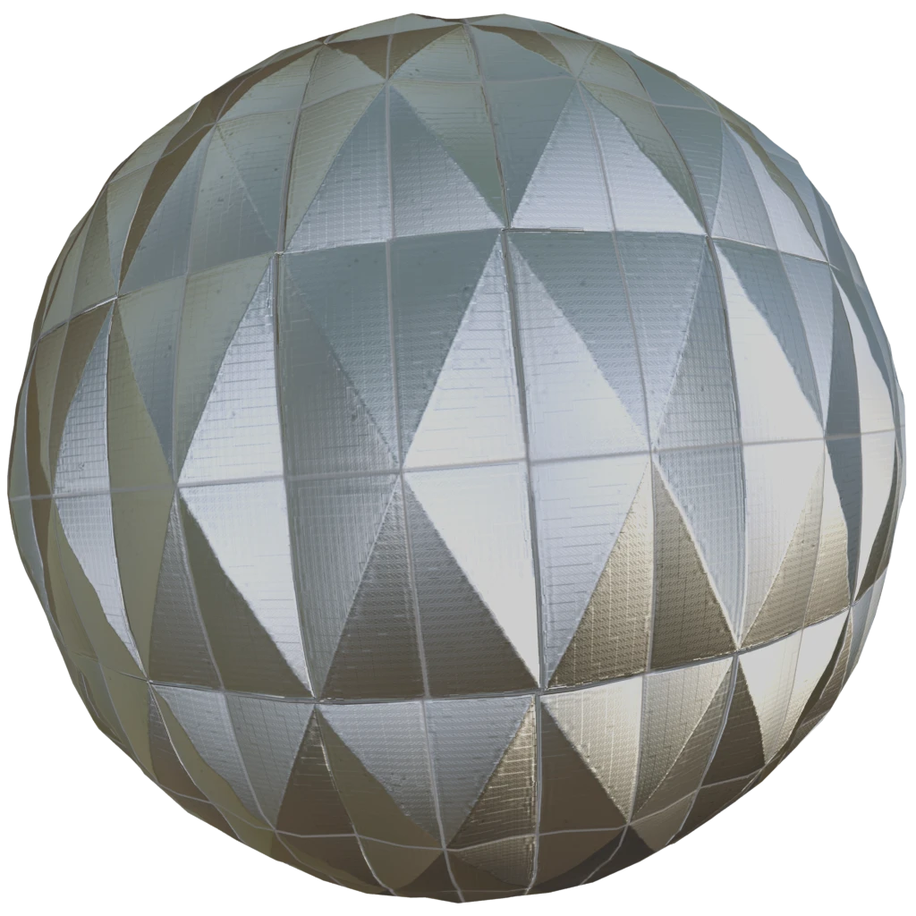 Silver Rectangle pyramid | FREE metal materials | BlenderKit