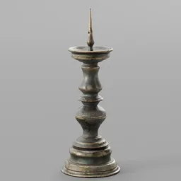 Rusty copper candlestick