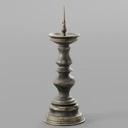 Rusty copper candlestick