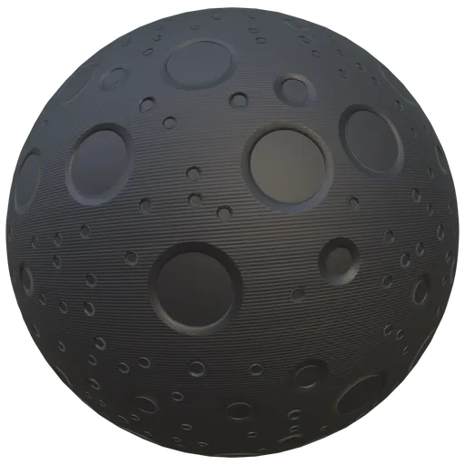 High-quality PBR texture of a black concrete wall with geometric circle patterns for 3D models in Blender and other software.
