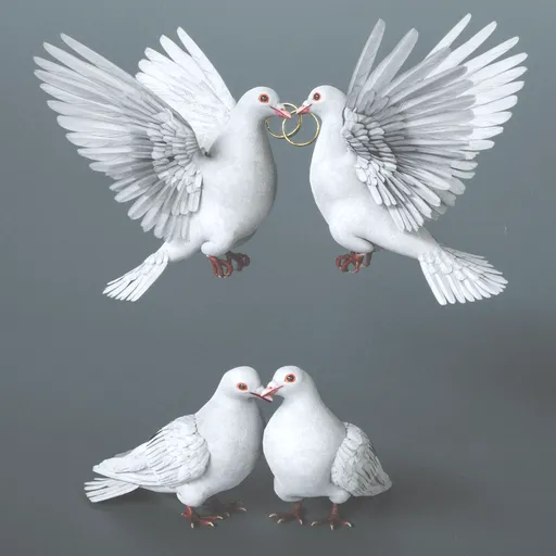 Fully Rigged Wedding Dove
