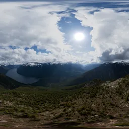 Aerial Canadian Mountain Landscape