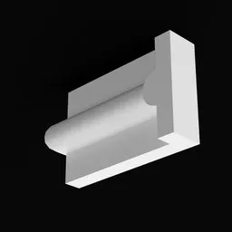 Detailed 3D crown molding model for architectural visualization, compatible with Blender 3D, ready for digital integration.
