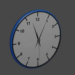 Blue Simple Clock
