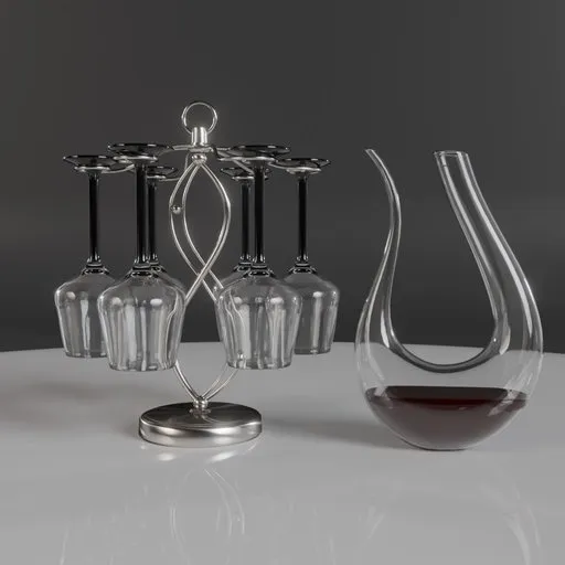 Wine Decanter with Glass Holder