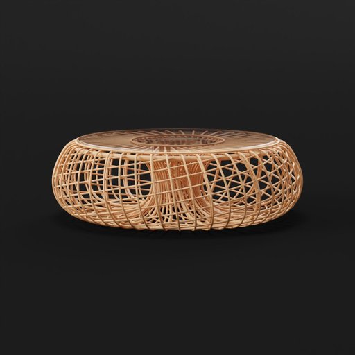 BlenderKit Download the FREE Wicker table model