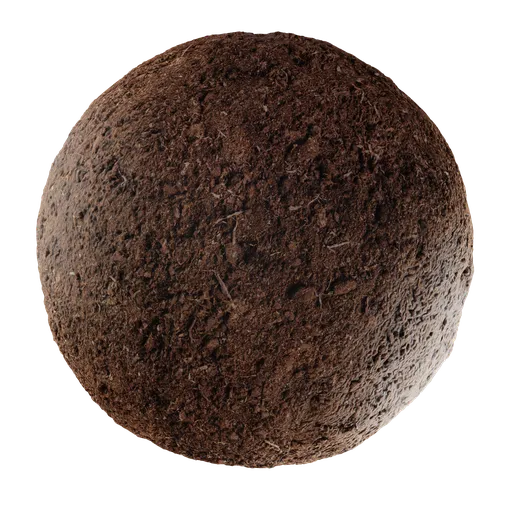 High-resolution potting soil texture for PBR shading in Blender, suitable for 3D garden and pot modelling.