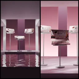 Duo lipstick on podium shot