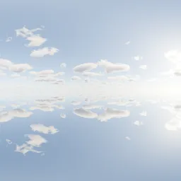 Puffy Blue Cloudy Sky