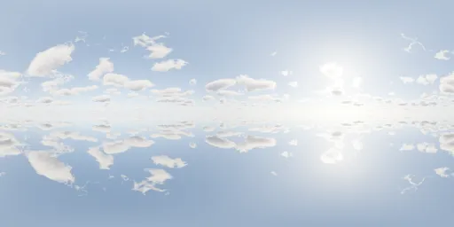 Puffy Blue Cloudy Sky