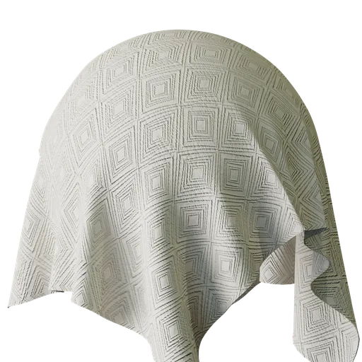Geometric White Jacquard
