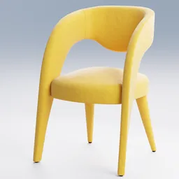 Modern Laurence Dining Chair Yellow