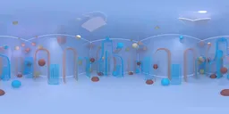 Colorful Bubbles Blue Studio