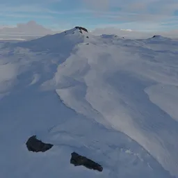 Snow Field Terrain Landscape B