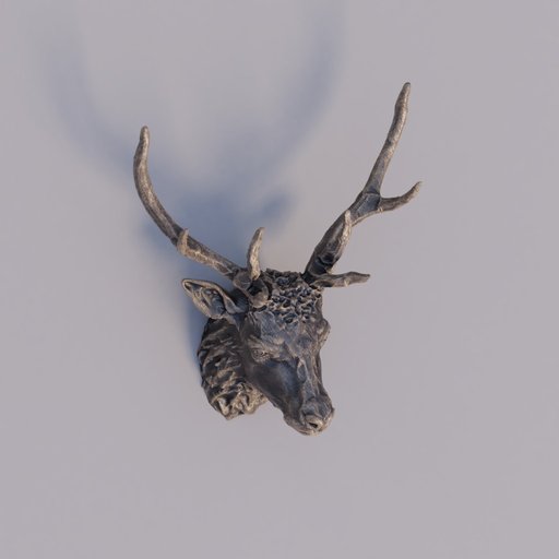 deer wooden bust