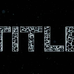 Procedural Cracked Glass Text