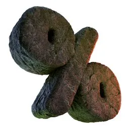 Percentage Symbol Sign Stone Carved