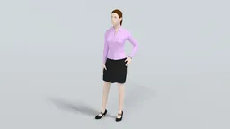 Low Poly Buisness Woman