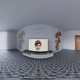 Modern Living Room Media Space